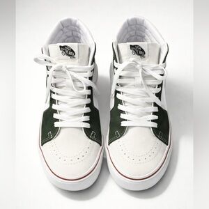 Vans Sk8‑Hi White Green High‑Top Sneakers Excellent Condition